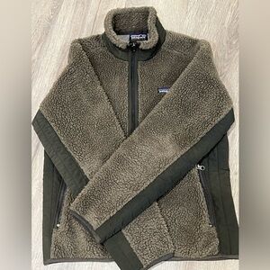 Patagonia Women’s Small Synchilla Full Zip Brown Sherpa Mid-weight coat jacket